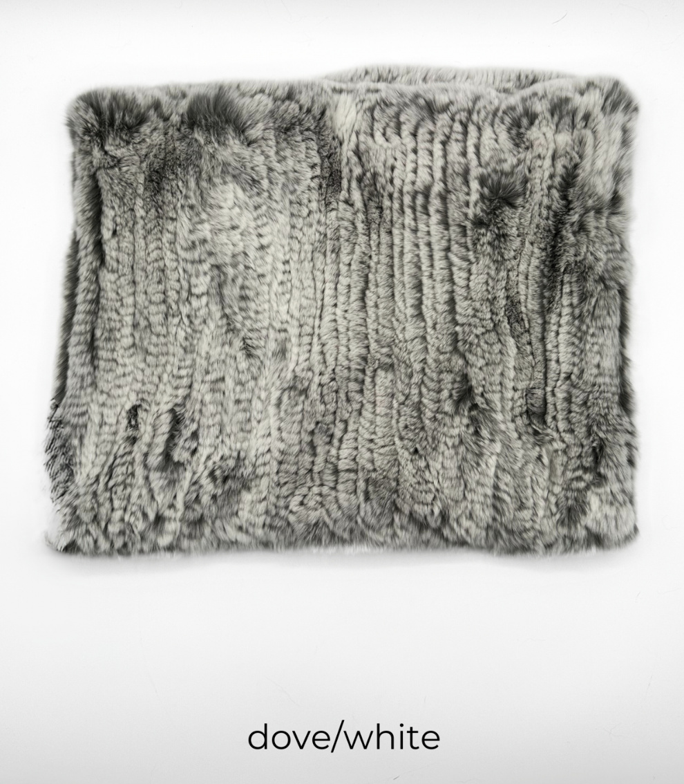 Scarf, Stretchable Infinity Rex Rabbit Fur - Linda Richards -Style RX14