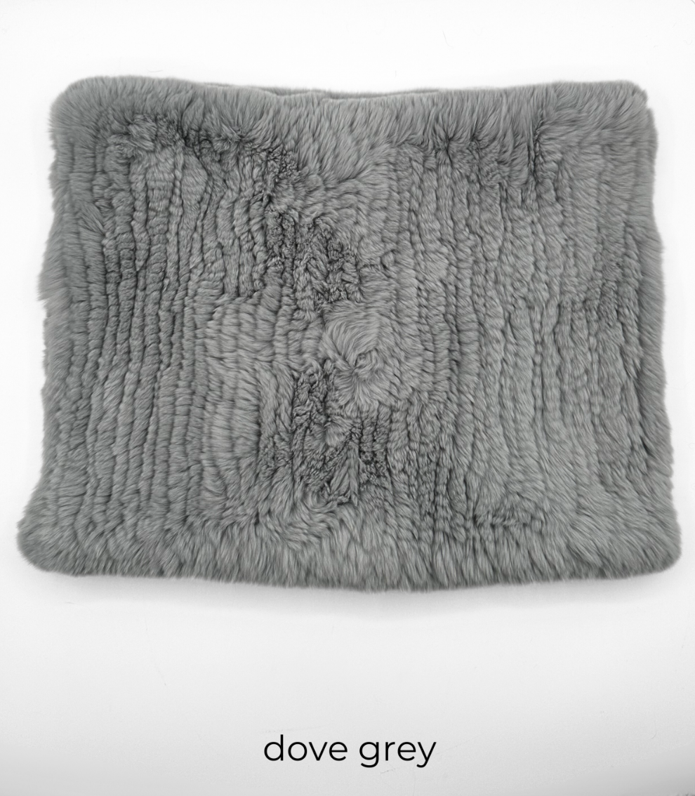 Scarf, Stretchable Infinity Rex Rabbit Fur - Linda Richards -Style RX14