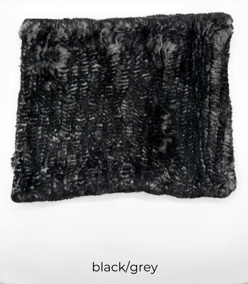 Scarf, Stretchable Infinity Rex Rabbit Fur - Linda Richards -Style RX14