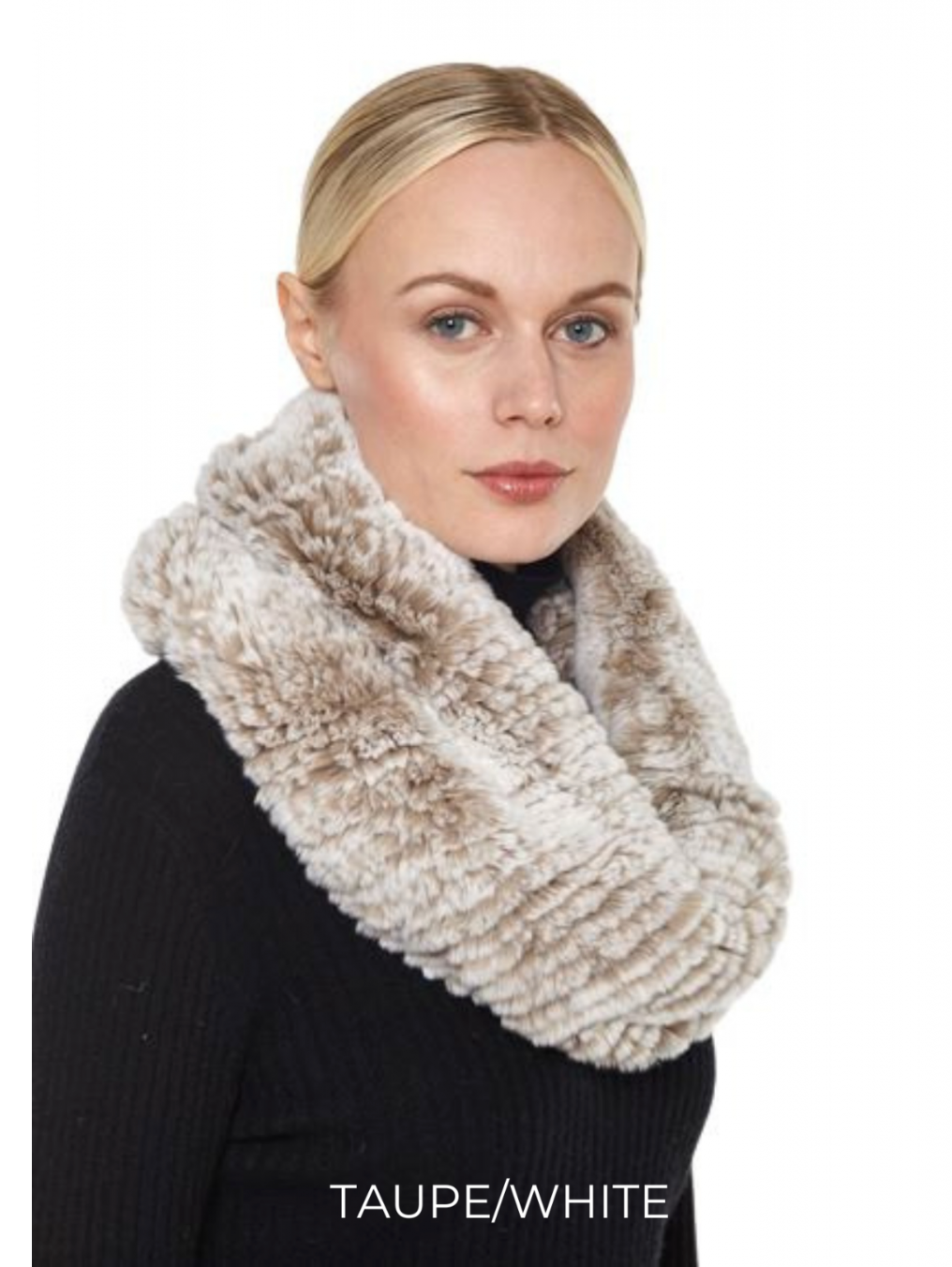 Scarf, Stretchable Infinity Rex Rabbit Fur - Linda Richards -Style RX14