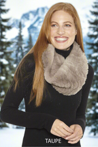 Scarf, Stretchable Infinity Rex Rabbit Fur - Linda Richards -Style RX14