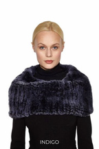Scarf, Stretchable Infinity Rex Rabbit Fur - Linda Richards -Style RX14