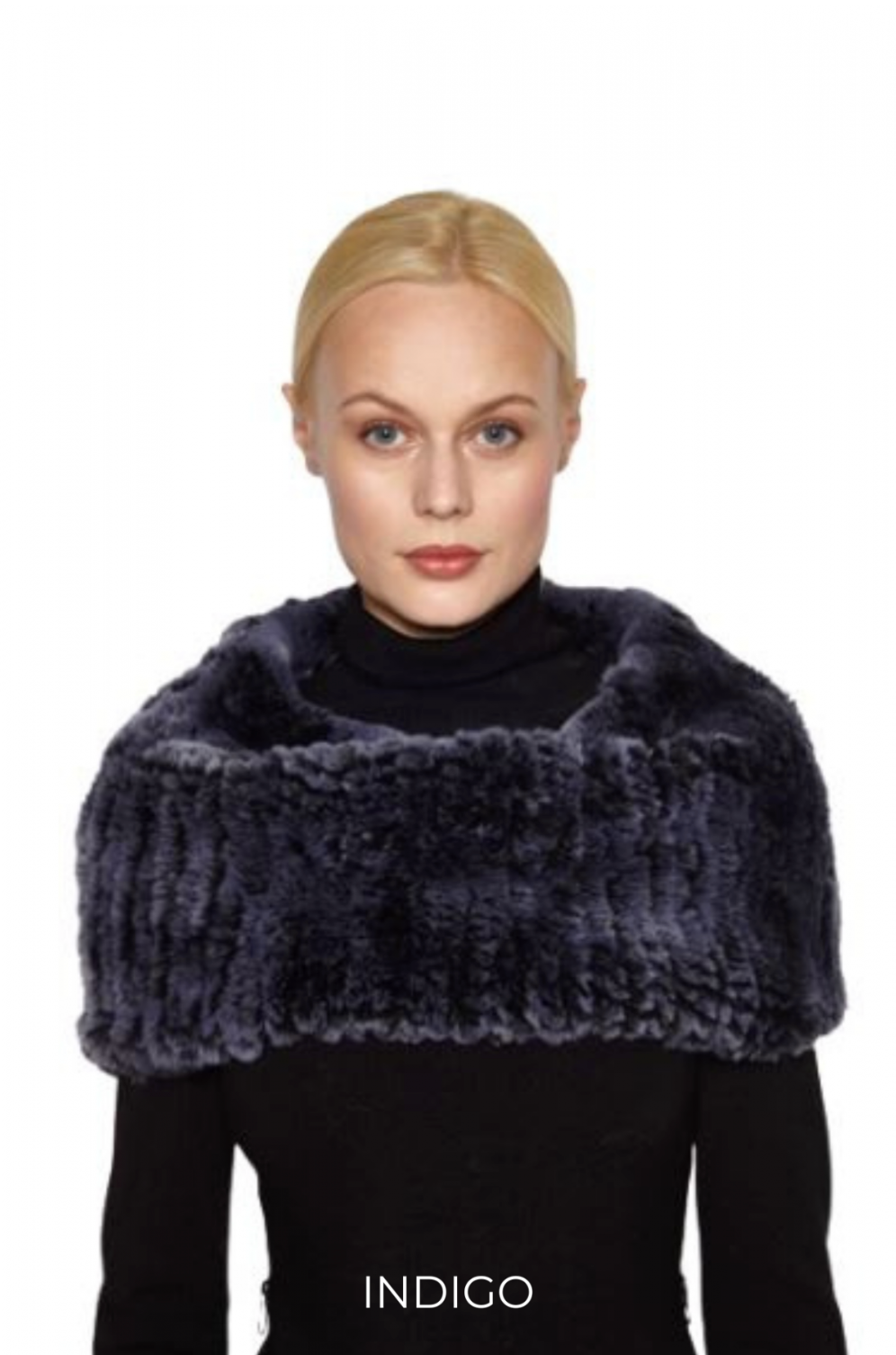 Scarf, Stretchable Infinity Rex Rabbit Fur - Linda Richards -Style RX14