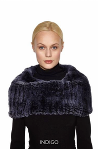 Scarf, Stretchable Infinity Rex Rabbit Fur - Linda Richards -Style RX14