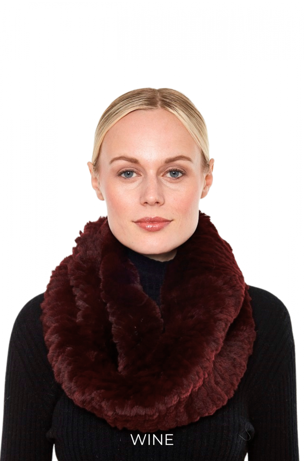 Scarf, Stretchable Infinity Rex Rabbit Fur - Linda Richards -Style RX14