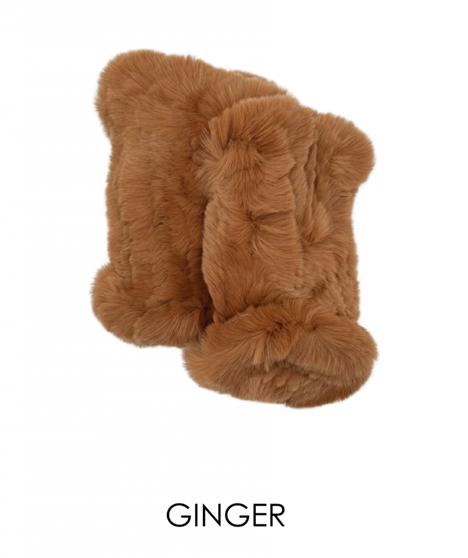 Hand Warmers, Genuine Rex Rabbit Fur, Multiple Colors - Linda Richards - Style  HW01