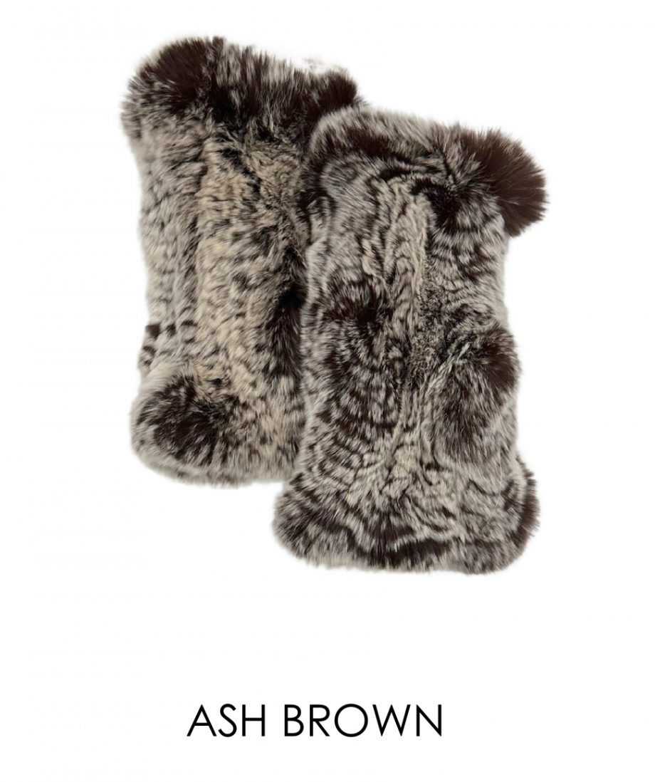 Hand Warmers, Genuine Rex Rabbit Fur, Multiple Colors - Linda Richards - Style  HW01