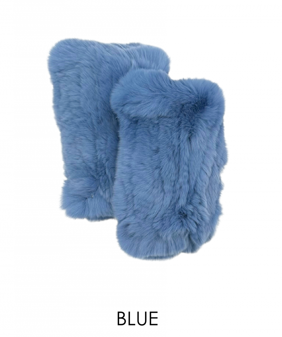 Hand Warmers, Genuine Rex Rabbit Fur, Multiple Colors - Linda Richards - Style  HW01