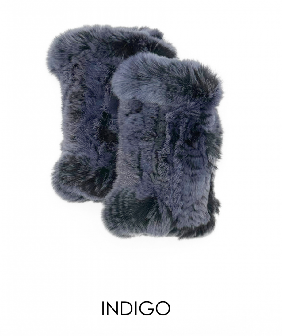 Hand Warmers, Genuine Rex Rabbit Fur, Multiple Colors - Linda Richards - Style  HW01
