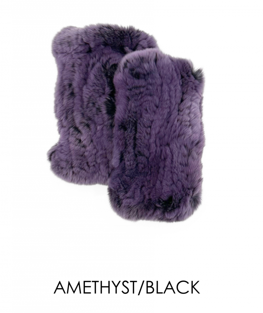 Hand Warmers, Genuine Rex Rabbit Fur, Multiple Colors - Linda Richards - Style  HW01