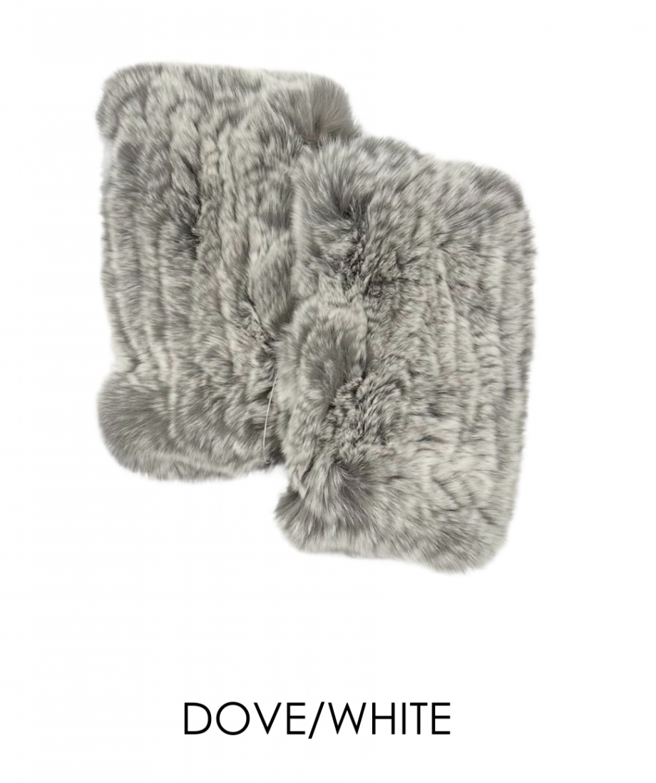Hand Warmers, Genuine Rex Rabbit Fur, Multiple Colors - Linda Richards - Style  HW01