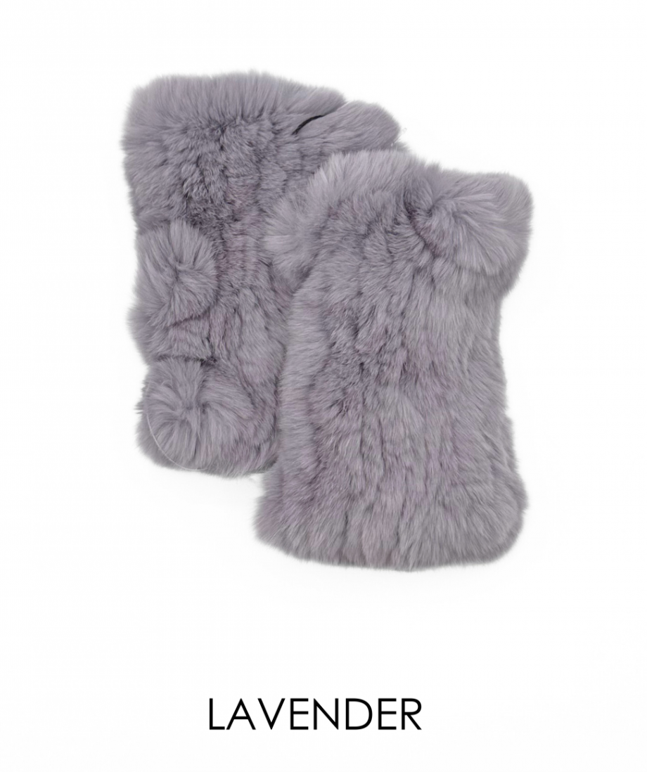 Hand Warmers, Genuine Rex Rabbit Fur, Multiple Colors - Linda Richards - Style  HW01