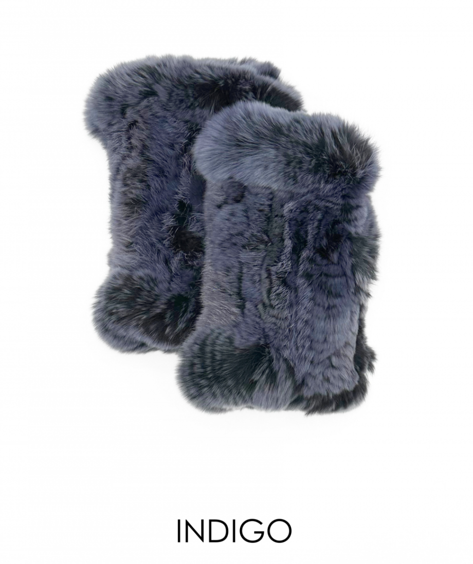 Hand Warmers, Genuine Rex Rabbit Fur, Multiple Colors - Linda Richards - Style  HW01