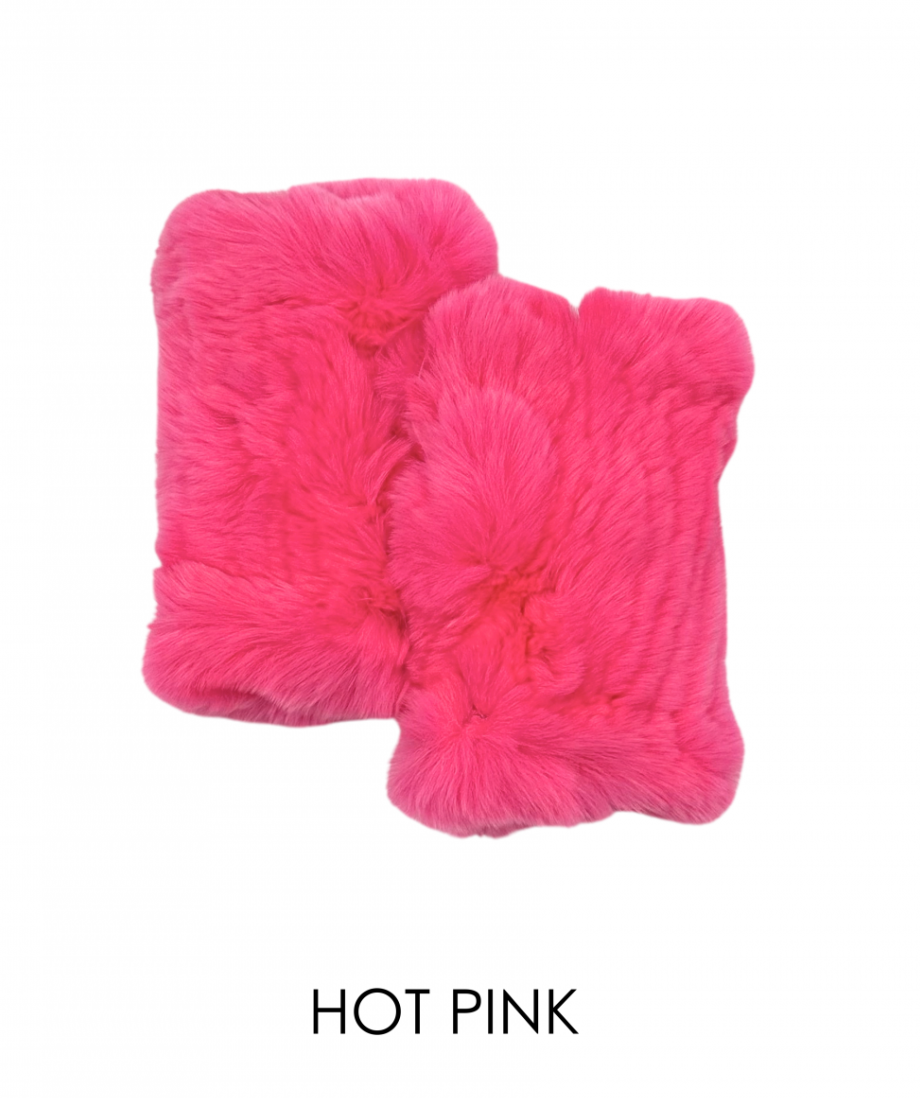 Hand Warmers, Genuine Rex Rabbit Fur, Multiple Colors - Linda Richards - Style  HW01