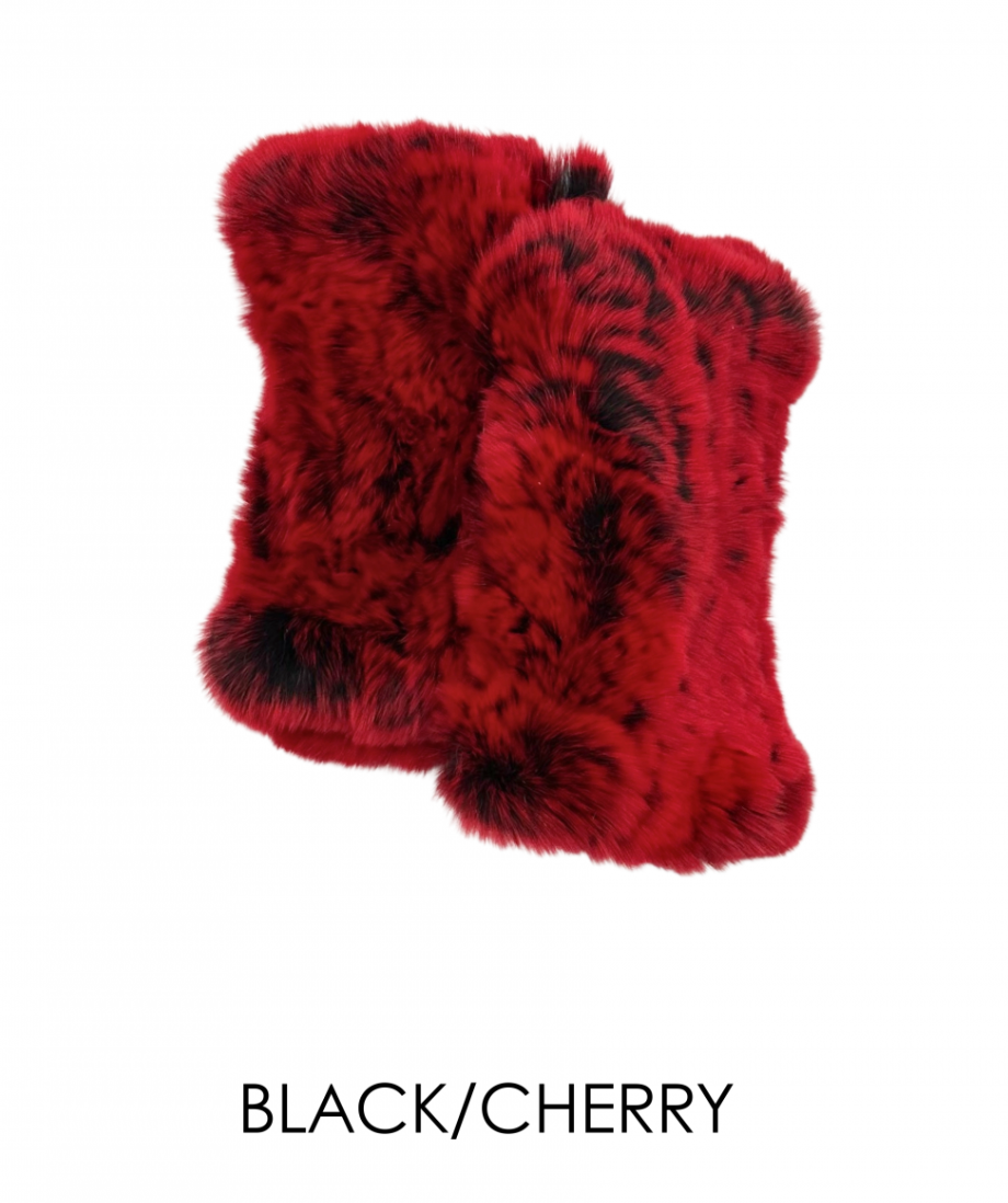 Hand Warmers, Genuine Rex Rabbit Fur, Multiple Colors - Linda Richards - Style  HW01