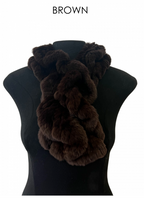 Linda Richards Pull-Through Rex Rabbit Fur Scarf