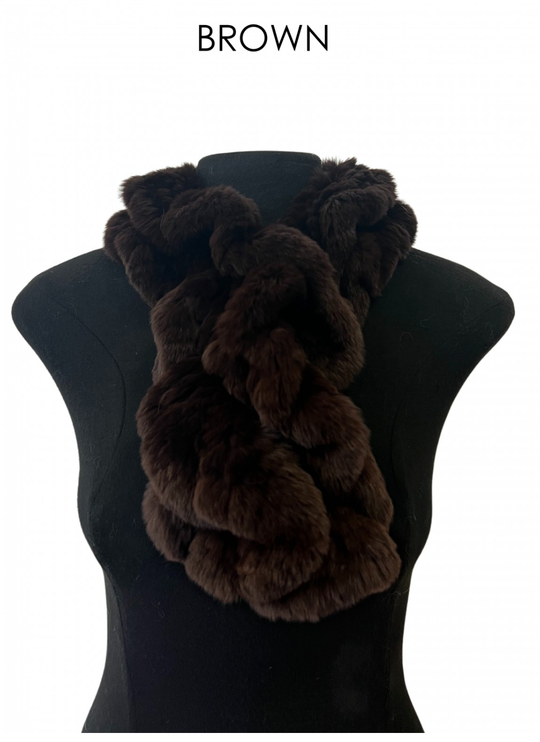 Linda Richards Pull-Through Rex Rabbit Fur Scarf