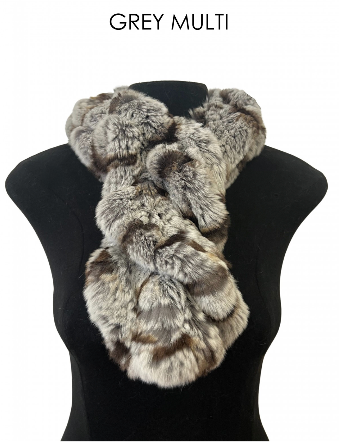 Scarf, Pull Through in Genuine Rex Rabbit Fur - Linda Richards - Style RX39