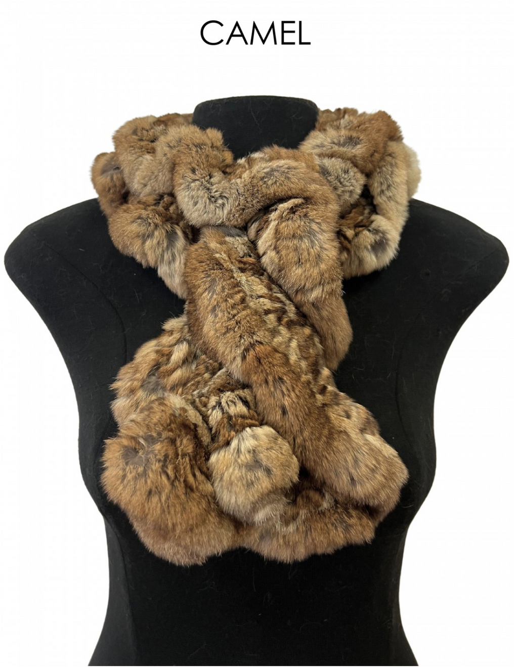 Scarf, Pull Through in Genuine Rex Rabbit Fur - Linda Richards - Style RX39