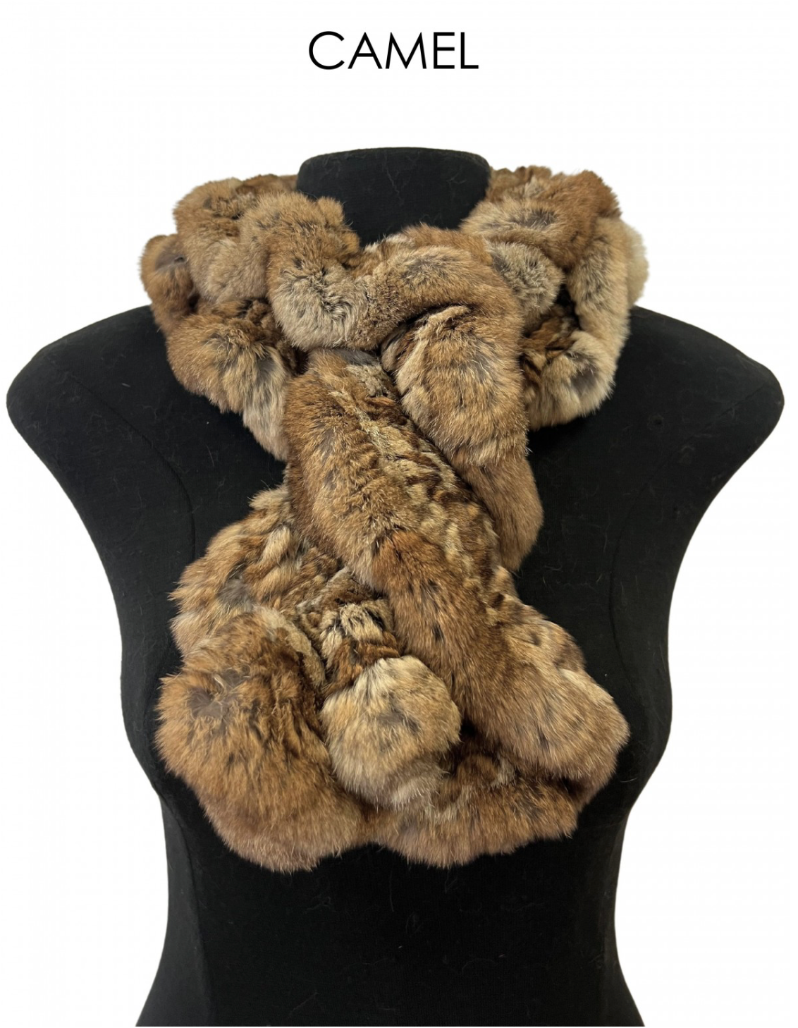 Scarf, Pull Through in Genuine Rex Rabbit Fur - Linda Richards - Style RX39