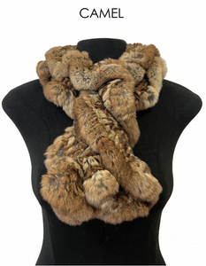 Scarf, Pull Through in Genuine Rex Rabbit Fur - Linda Richards - Style RX39