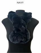 Scarf, Pull Through in Genuine Rex Rabbit Fur - Linda Richards - Style RX39