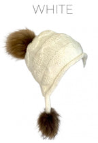 Linda Richards Wool Heidi Hat with Fur Poms HA5