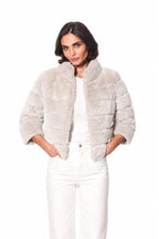 Linda Richards Genuine Rex Rabbit Fur Coat