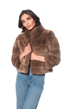 Linda Richards Genuine Rex Rabbit Fur Coat