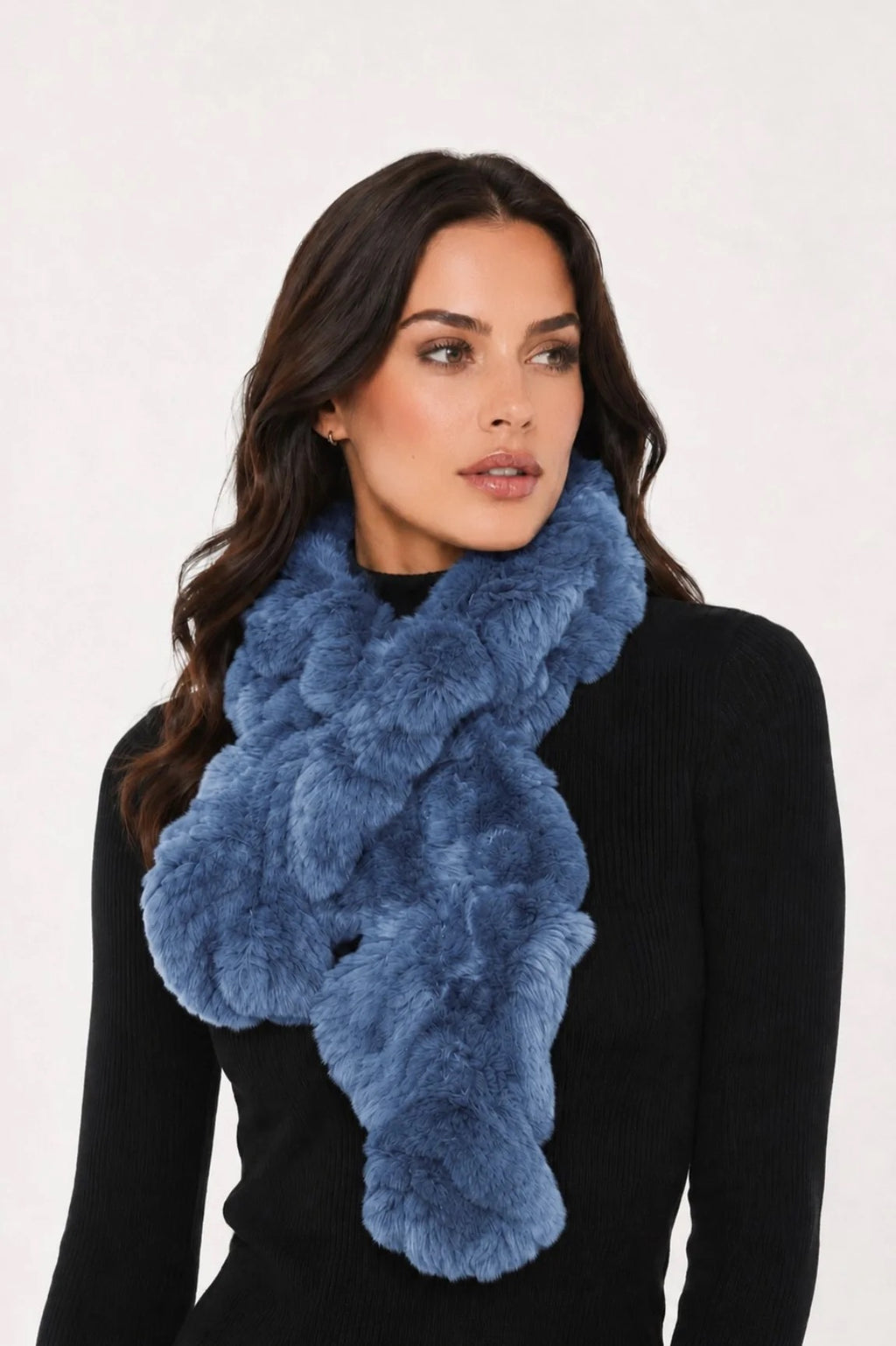 Linda Richards Pull-Through Rex Rabbit Fur Scarf