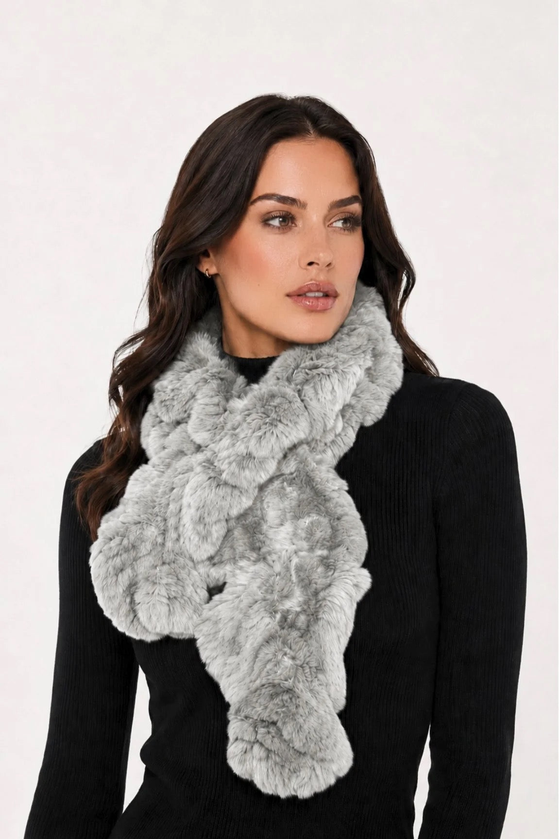 Linda Richards Pull-Through Rex Rabbit Fur Scarf
