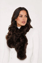 Linda Richards Pull-Through Rex Rabbit Fur Scarf