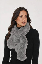 Linda Richards Pull-Through Rex Rabbit Fur Scarf