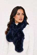 Linda Richards Pull-Through Rex Rabbit Fur Scarf