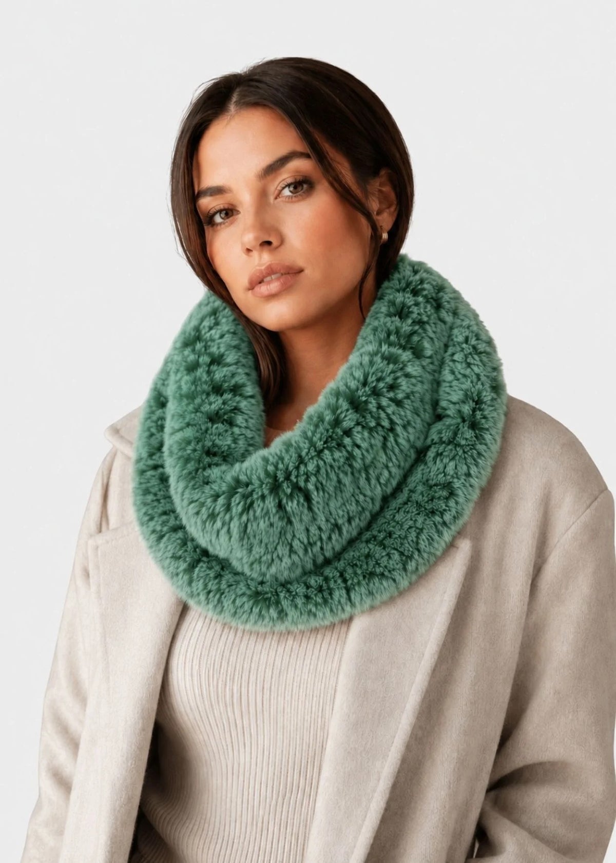 Linda Richards Stretchable Rex Rabbit Fur Scarf