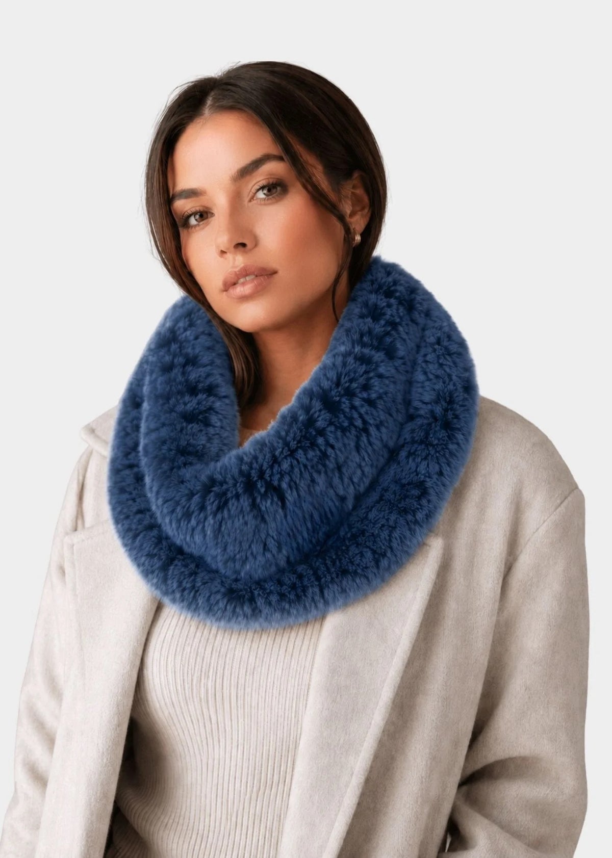 Linda Richards Stretchable Rex Rabbit Fur Scarf