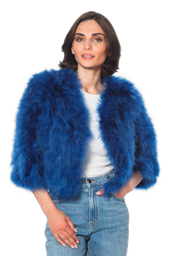 Jacket, Marabou Feather Bolero - Linda Richards - Style FT084