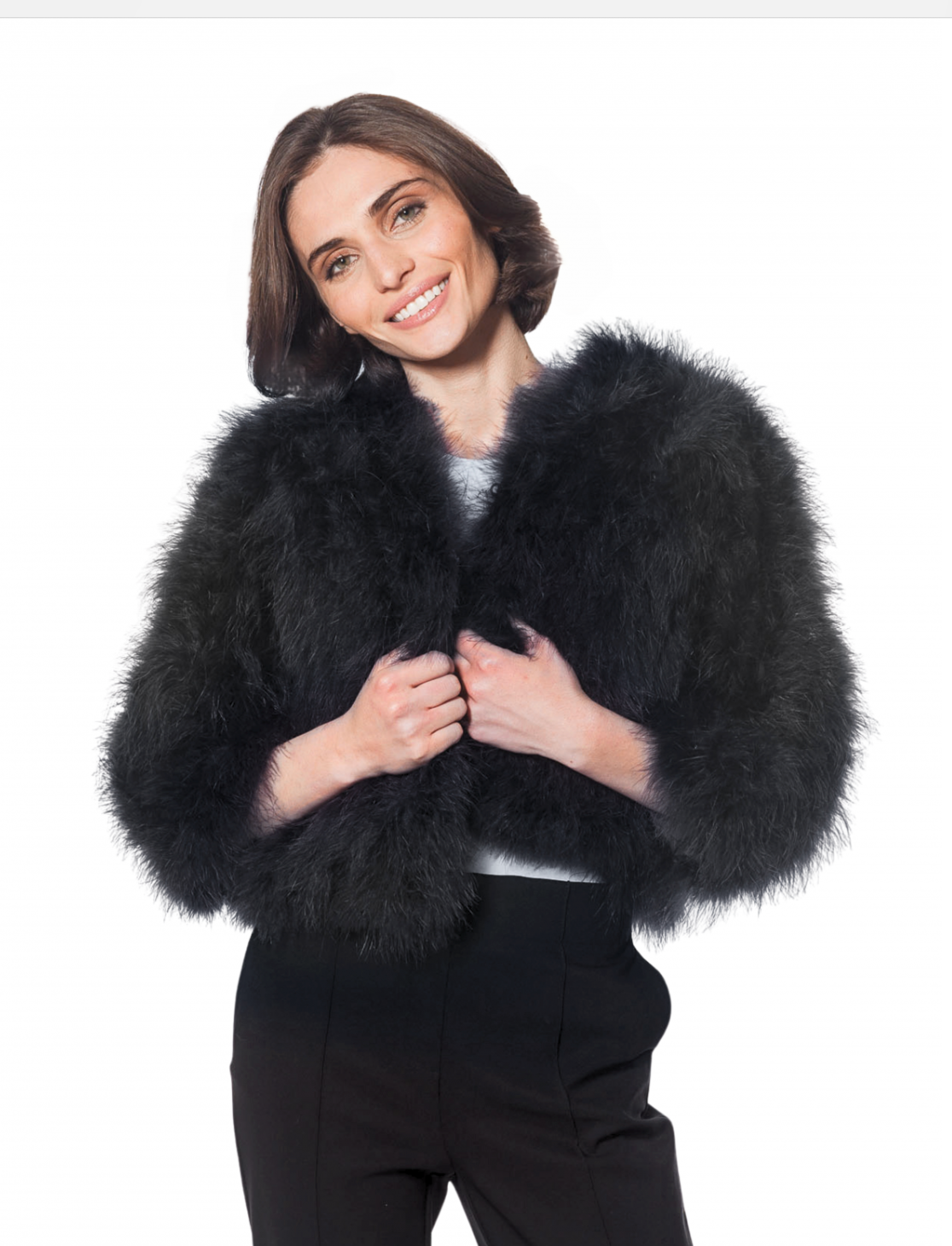 Jacket, Marabou Feather Bolero - Linda Richards - Style FT084