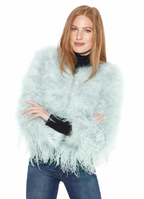Jacket, Marabou Feather Bolero Long Sleeves - Linda Richards - Style FT92