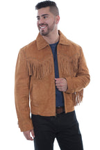 Memphis Grand Men's Suede Jacket with Fringe-5