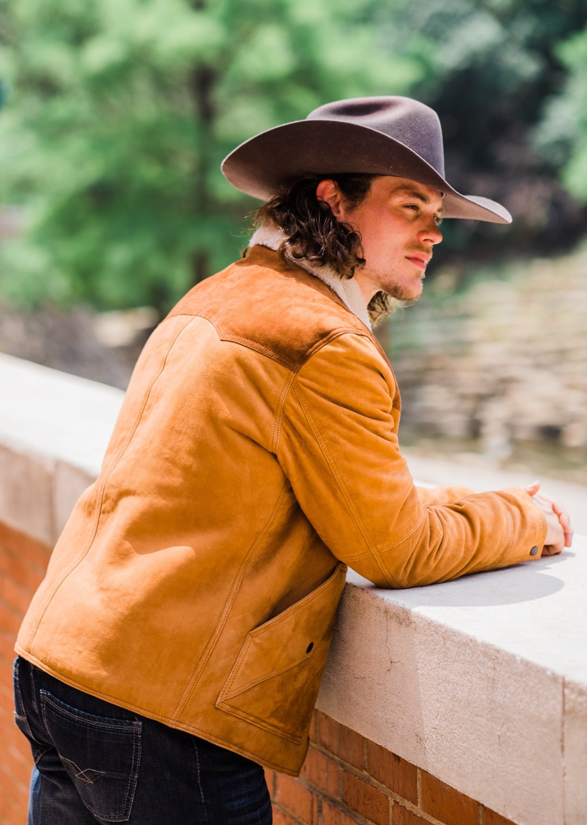 Western Suede Jacket with Shearling for Men – Memphis Grand®