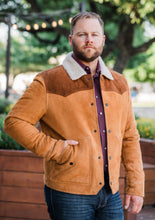 Jacket, Men's Western Suede with Shearling - Style 2020