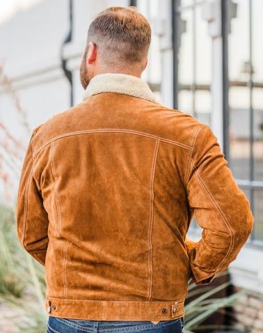 Cozy and Stylish Suede Leather Shearling Jacket – Memphis Grand®