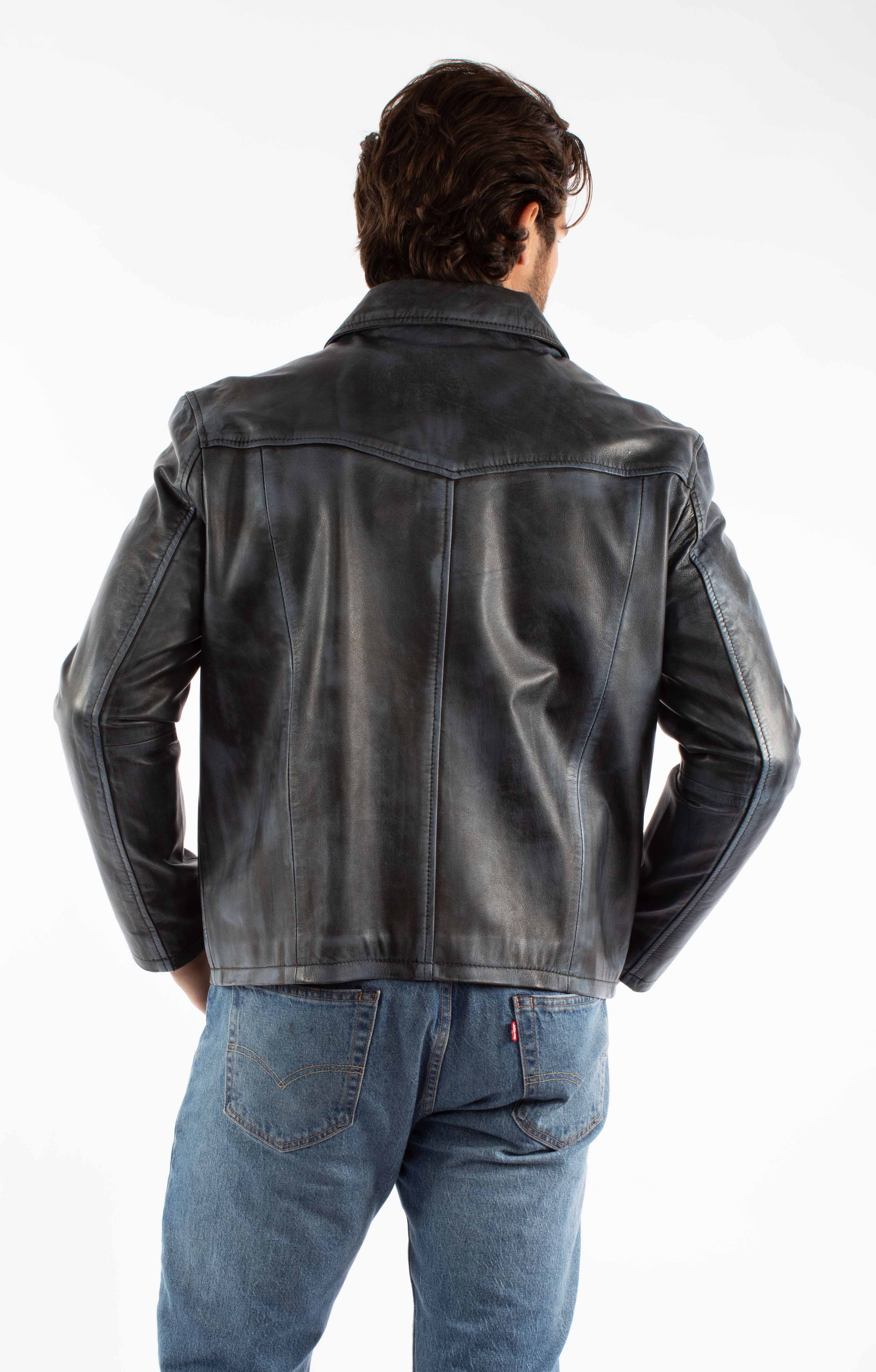 ジャケット・アウター   Jeans Leather Jacket Classic Western Leather Jacket – Memphis Grand®
