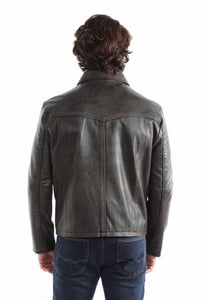 Jacket, Western Cut Vintage Leather Jacket - Style 2064