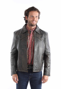 Jacket, Western Cut Vintage Leather Jacket - Style 2064