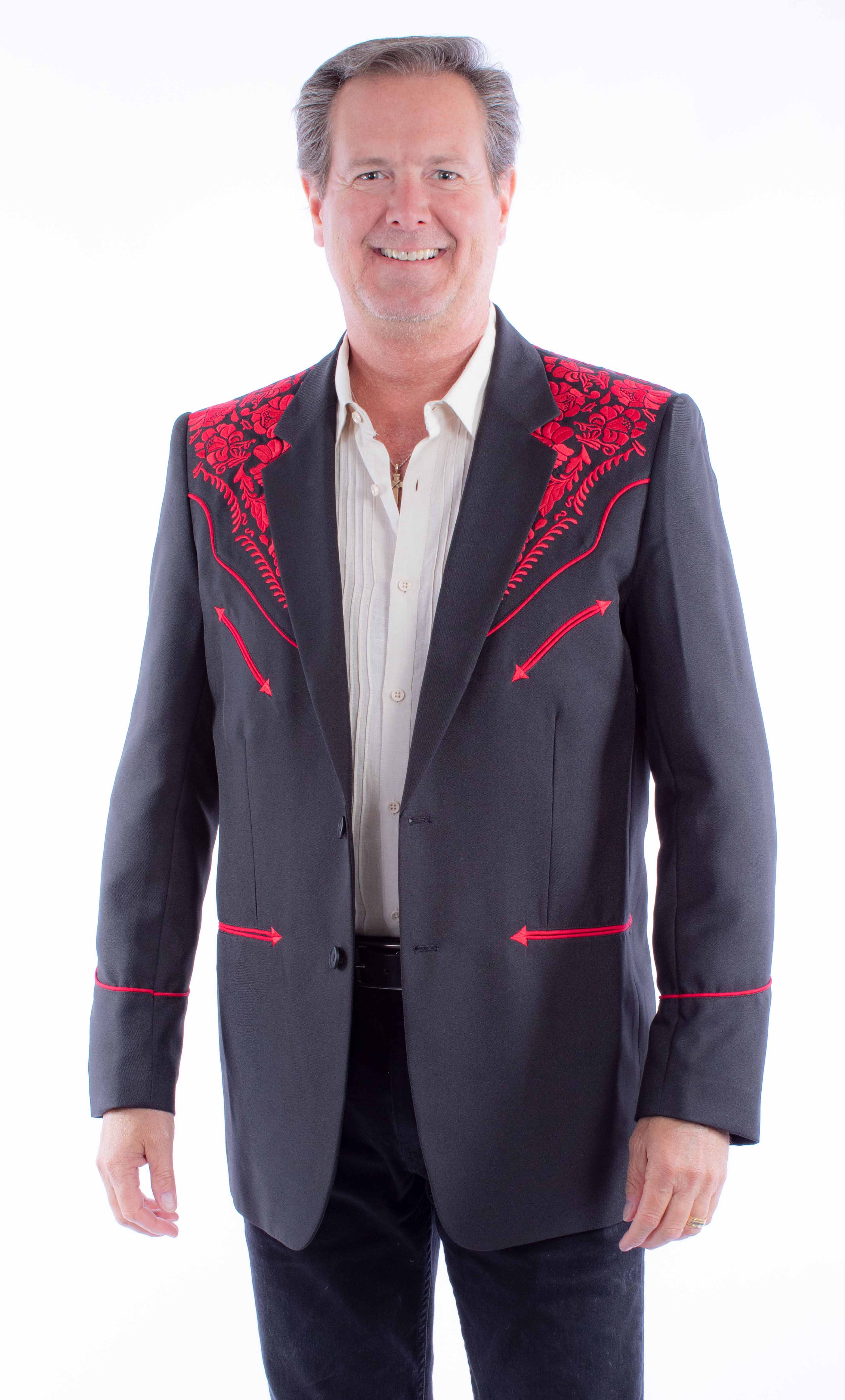 Blazer, Men's Western Embroidered Blazer -Multiple Colors- Style P916