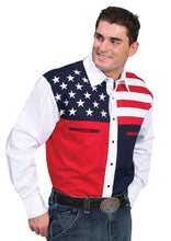 Men's Old Glory American Flag Button Down Shirt-2