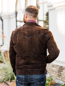 Jacket, Brown Suede Leather Western Cut - Style 2019