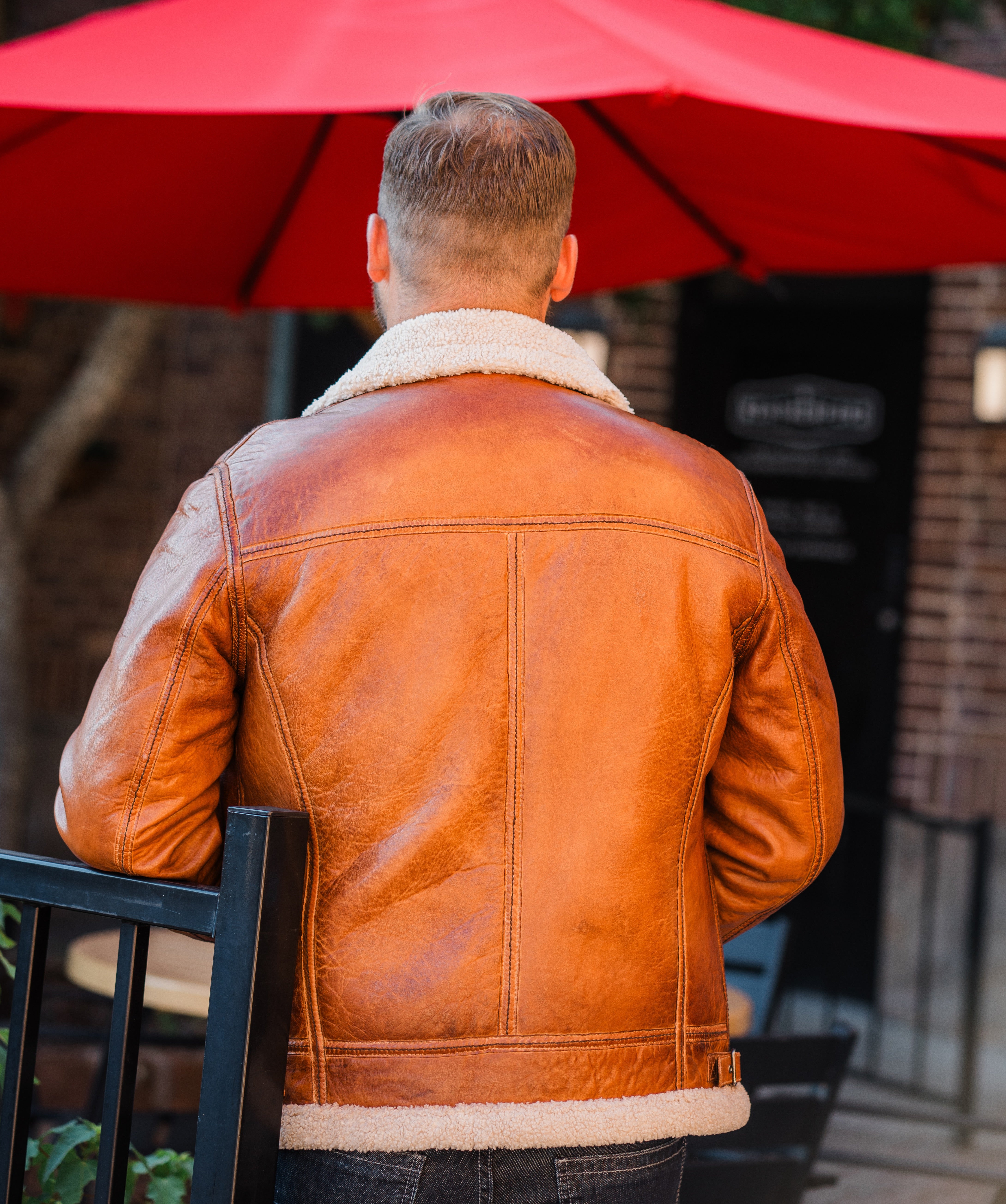 Leather Jacket with Sherpa Lining – Memphis Grand®